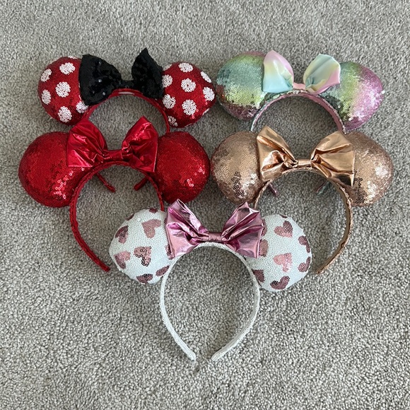 Disney Other - 5 piece Minnie sequin headbands